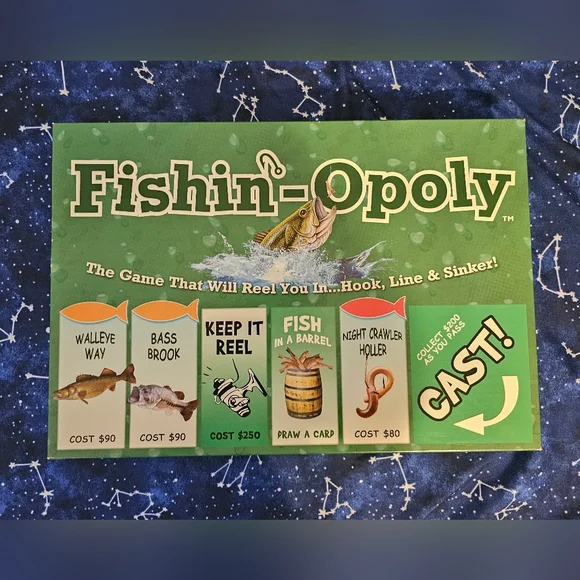 Fishin-Opoly Board Game - Picture 1 of 2